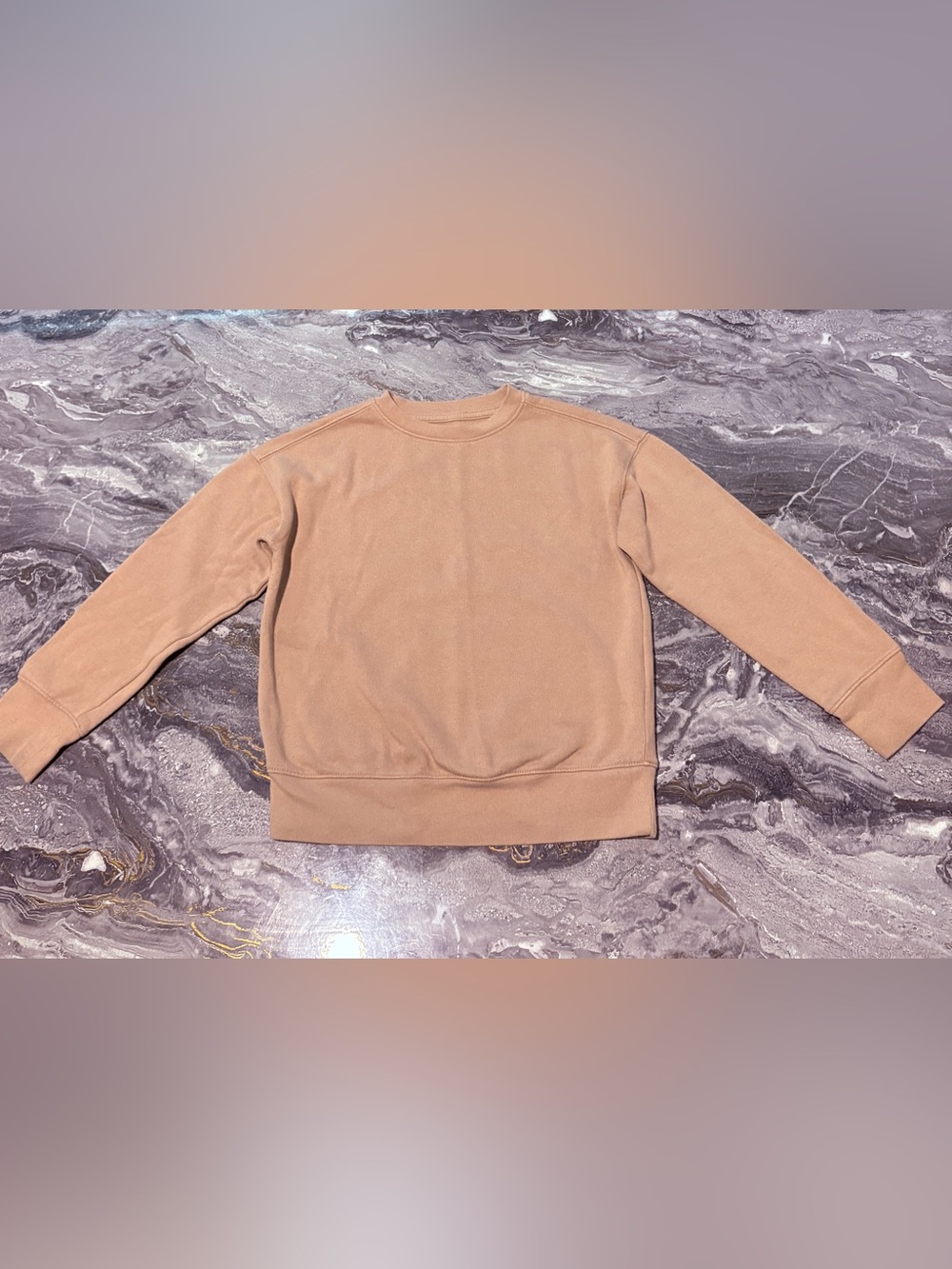 Boys Crewneck Sweater - Beige Tan Size 8 Medium